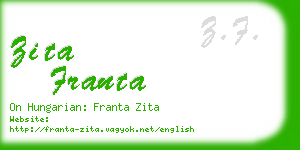 zita franta business card